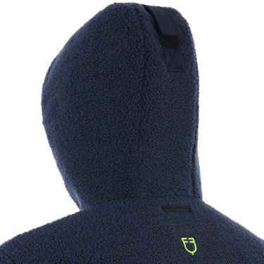 Waterdichte herenjas met inzetstukken van Teddy Equestro-stof Marineblazer Marineblauw Waterdichte herenjas met inzetstukken van Teddy Equestro-stof Marineblazer Marineblauw