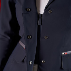 Wedstrijdjas dames Equestro Ridertechnology met thermisch gelaste naden Marine Marineblauw Wedstrijdjas dames Equestro Ridertechnology met thermisch gelaste naden Marine Marineblauw