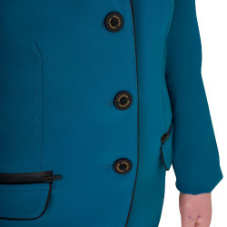 Wedstrijdjasje Equestro meisje van technische stof Blauw koraal Wedstrijdjasje Equestro meisje van technische stof Blauw koraal