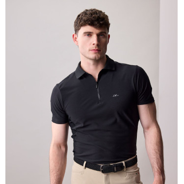 Herenshirt Horseware Mattia met korte mouwen voor training Zwart
