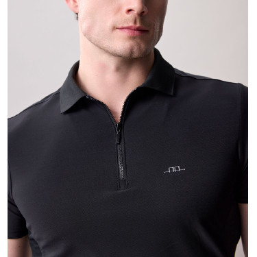 Herenshirt Horseware Mattia met korte mouwen voor training Zwart