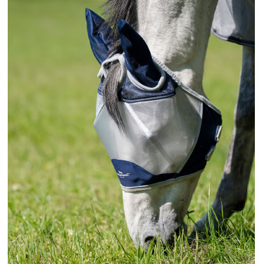 Horseware Shield vliegmasker Marine / zilver Blauw Horseware Shield vliegmasker Marine / zilver Blauw