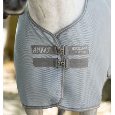 Amigo AirNet droogdeken van gaas Gemêleerd blauw / titaniumgrijs / zilver