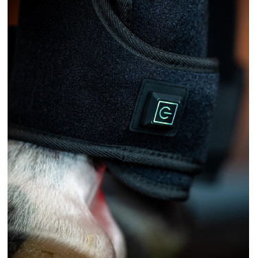 Horseware therapeutische peesbeschermers met rood LED-licht Zwart / zwart