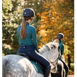 Polo 1/4 rits Horseware winter Strive dames Groen dynastie
