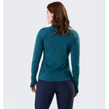 Polo 1/4 rits Horseware winter Strive dames Groen dynastie