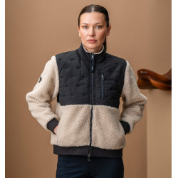 Horseware AA Lorenza damesfleece met rits Zand / zwart Geel