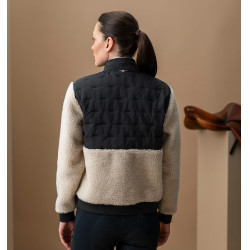 Horseware AA Lorenza damesfleece met rits Zand / zwart Geel