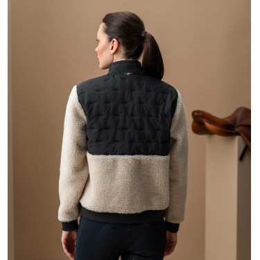 Horseware AA Lorenza damesfleece met rits Zand / zwart Geel