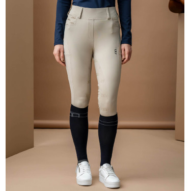 Horseware Hybrid-broek met kunstleren zitvlak AA Fina dames Beige