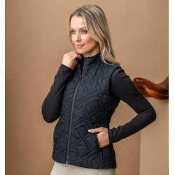 Mouwloze donsbody Horseware AA Neve Monogram dames Zwart