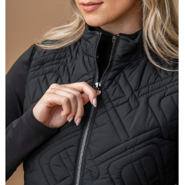 Mouwloze donsbody Horseware AA Neve Monogram dames Zwart