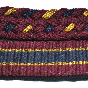 Set Nylon/Lurex Halster + Lijn Canter Bordeaux / goud / marineblauw Set Nylon/Lurex Halster + Lijn Canter Bordeaux / goud / marineblauw