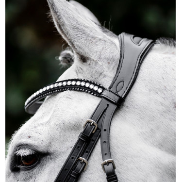 Hoofdstel Horseware Diamante Flash Zwart / zilver