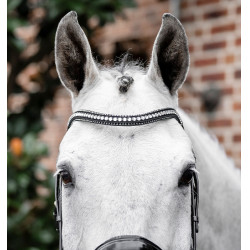 Hoofdstel Horseware Diamante Flash Zwart / zilver