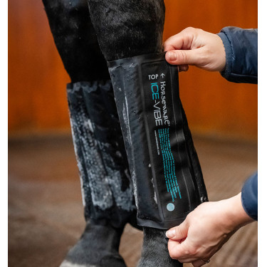 Horseware Ice-Vibe peesbeschermers Zwart / aqua Blauw