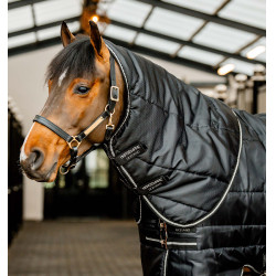 Horseware Easy-Layer staldekenhals 100 g Zwart / zwart / zilver Horseware Easy-Layer staldekenhals 100 g Zwart / zwart / zilver