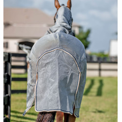 Vliegendeken Horseware Rambo Protector Integrated Zilver / marine Vliegendeken Horseware Rambo Protector Integrated Zilver / marine