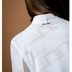 Wedstrijdpolo Horseware AA Elena met lange mouwen Wit