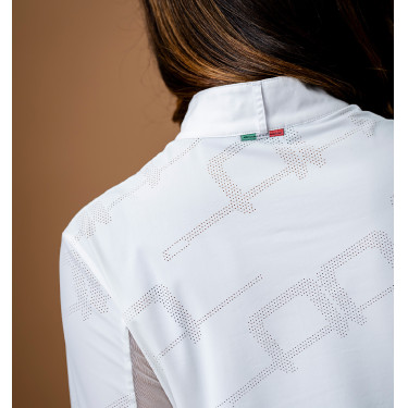 Wedstrijdpolo Horseware AA Elena met lange mouwen Wit