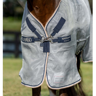 Vliegendeken Horseware Protector Rambo Zilver / marine