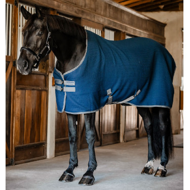 Horseware Rambo Techni Waffle Cooler zweetdeken Marine / onweer / zilvergrijs Marineblauw