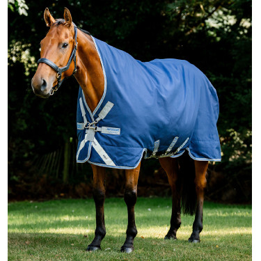 Horseware Rhino Wug Turnout 0g deken Zwart / titaniumgrijs / klassiek blauw