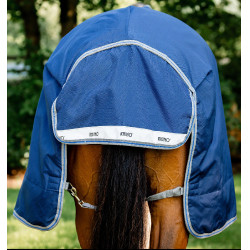 Horseware Rhino Wug Turnout 0g deken Zwart / titaniumgrijs / klassiek blauw