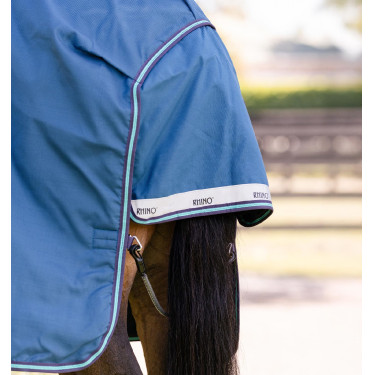 Horseware Rhino Turnout deken 100g Marine / grijs / aqua / grijs Marineblauw