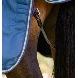 Horseware Rhino Turnout deken 100g Marine / grijs / aqua / grijs Marineblauw