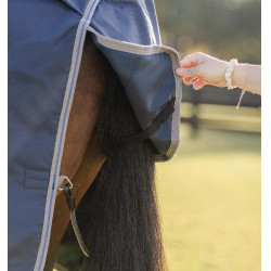 Horseware Rhino Turnout 0g deken Zwart / titaniumgrijs / klassiek blauw
