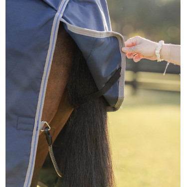 Horseware Rhino Turnout 0g deken Zwart / titaniumgrijs / klassiek blauw