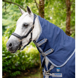 Horseware Rhino Plus Pony Turnout 0g Deken Zwart / titaniumgrijs / klassiek blauw