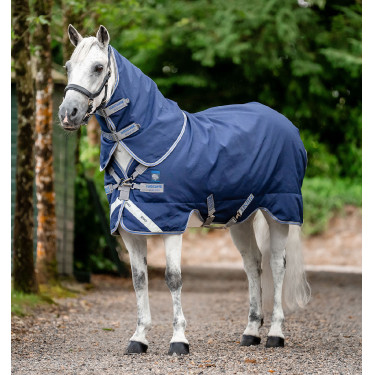 Horseware Rhino Plus Pony Turnout 0g Deken Zwart / titaniumgrijs / klassiek blauw