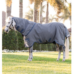 Horseware Rhino Hexstop Plus Poney Turnout 0g deken Grijs / indigo / marineblauw