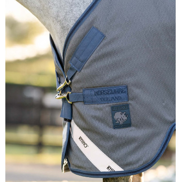 Horseware Rhino Hexstop Plus Poney Turnout 0g deken Grijs / indigo / marineblauw