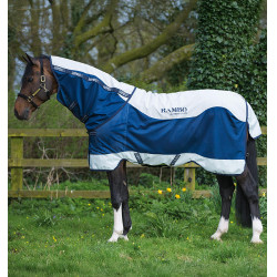 Horseware Rambo Summer Series V-Front deken Marine / grijs Blauw Horseware Rambo Summer Series V-Front deken Marine / grijs Blauw