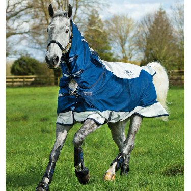 Horseware Rambo Summer Series V-Front deken Marine / grijs Blauw Horseware Rambo Summer Series V-Front deken Marine / grijs Blauw
