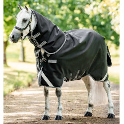 Horseware Rambo 1680D Turnout Plus 100g deken Zwart / storm / zilvergrijs