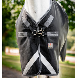Horseware Rambo 1680D Turnout 250g VL deken Zwart / storm / zilvergrijs