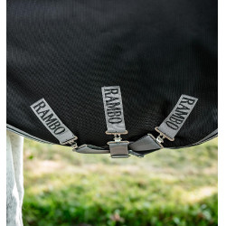 Horseware Rambo 1680D Turnout 0g deken Zwart / storm / zilvergrijs