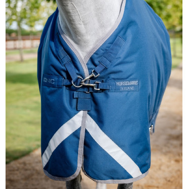 Horseware Ionic Therapy Turnout 100g deken Bleu imperial / argent /Marine Blauw Horseware Ionic Therapy Turnout 100g deken Bleu imperial / argent /Marine Blauw