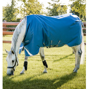 Horseware Ionic Therapy Turnout 100g deken Bleu imperial / argent /Marine Blauw Horseware Ionic Therapy Turnout 100g deken Bleu imperial / argent /Marine Blauw