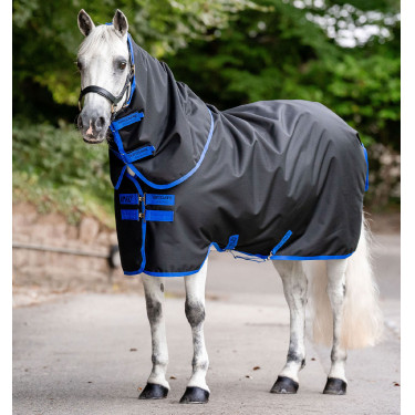Horseware Amigo Ripstop 900D Plus Poney Turnout 100g deken Zwart / klassiek blauw