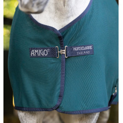 Horseware Amigo Jersey Poney Cooler Deken Groen dynastie / marine / zilver