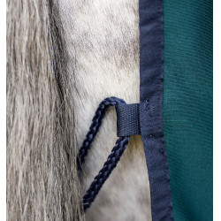 Horseware Amigo Jersey Poney Cooler Deken Groen dynastie / marine / zilver