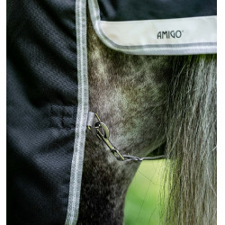 Horseware Amigo 1200D Turnout Plus 50g deken Zwart / titaniumgrijs / zilver