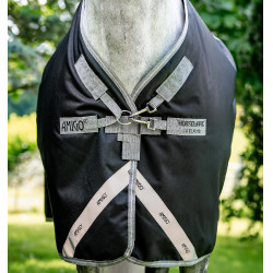 Horseware Amigo 1200D Turnout 100g deken Zwart / titaniumgrijs / zilver
