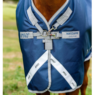 Horseware Amigo 1200D Turnout 0g deken Marine / titaangrijs / zilver Marineblauw