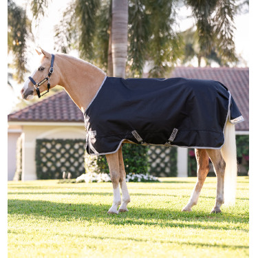 Horseware Amigo 1200D Poney Turnout 50g deken Zwart / titaniumgrijs / zilver